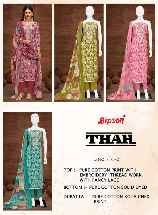 Thar 3172 Bipson Prints Pure Cotton Pant Style Suits Supplier Gujarat