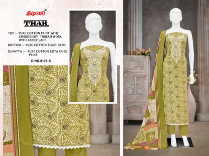 Thar 3173 Bipson Prints Pure Cotton Pant Style Suits Supplier Ahmedabad