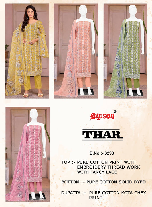 Thar 3298 Bipson Prints Cotton Pant Style Suits Wholesale Rate