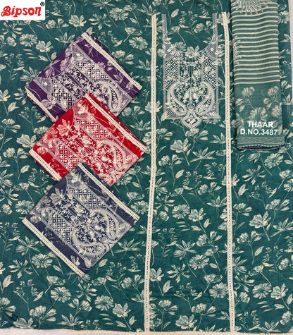 Thar 3487 Bipson Prints Pure Cotton Pant Style Suits Supplier India