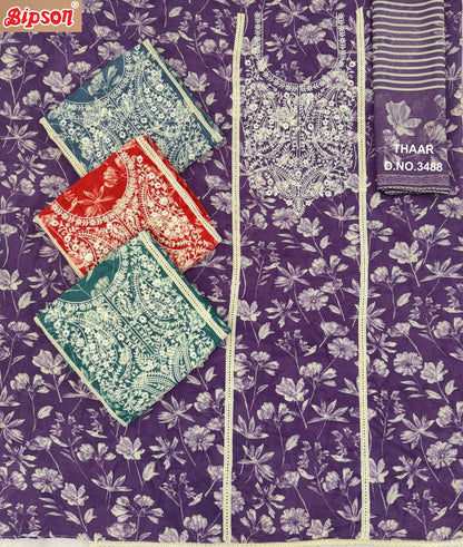 Thar 3488 Bipson Prints Pure Cotton Pant Style Suits Exporter India