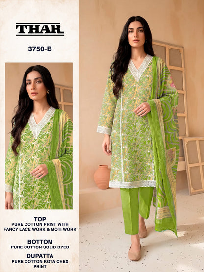 Thar 3750 Bipson Prints Cotton Pant Style Suits Exporter Gujarat