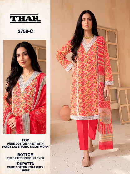 Thar 3750 Bipson Prints Cotton Pant Style Suits Exporter Gujarat