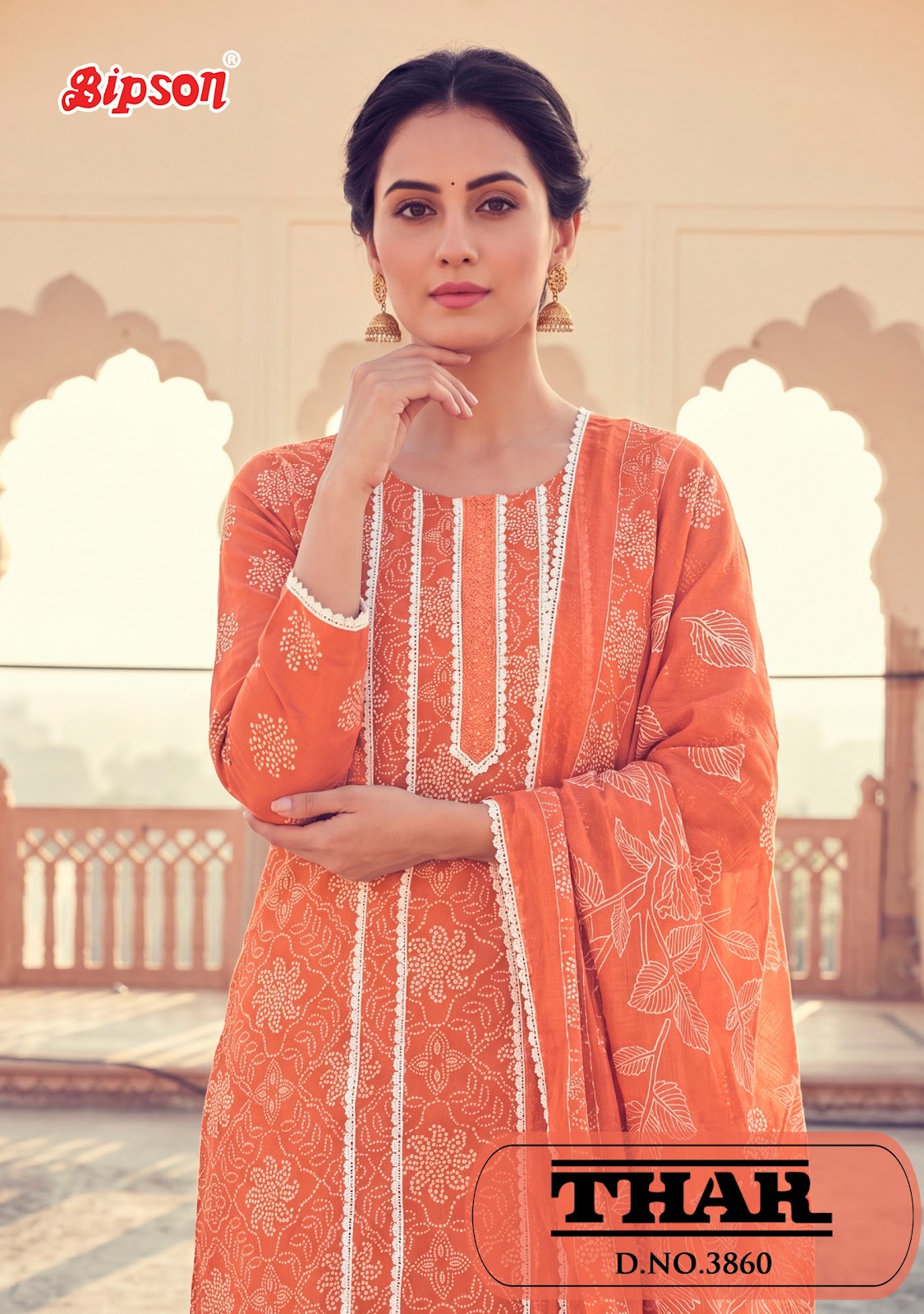 Thar 3860-3858 Bipson Prints Cotton Pant Style Suits Wholesaler India