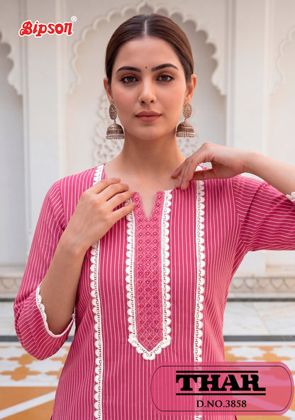Thar 3860-3858 Bipson Prints Cotton Pant Style Suits Wholesaler India