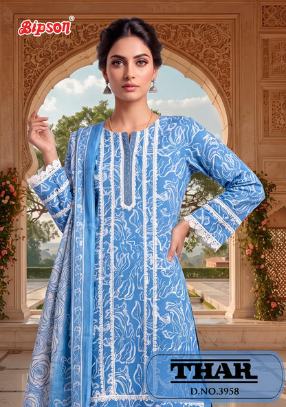 Thar 3957-3958 Bipson Prints Cotton Pant Style Suits Manufacturer Gujarat