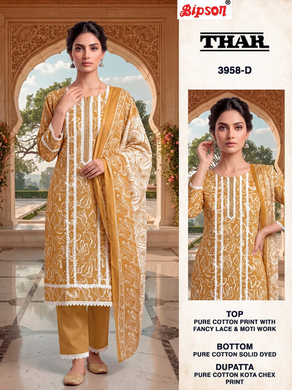 Thar 3957-3958 Bipson Prints Cotton Pant Style Suits Manufacturer Gujarat