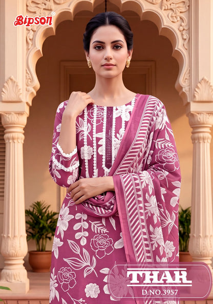 Thar 3957-3958 Bipson Prints Cotton Pant Style Suits Manufacturer Gujarat