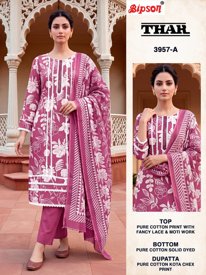Thar 3957-3958 Bipson Prints Cotton Pant Style Suits Manufacturer Gujarat