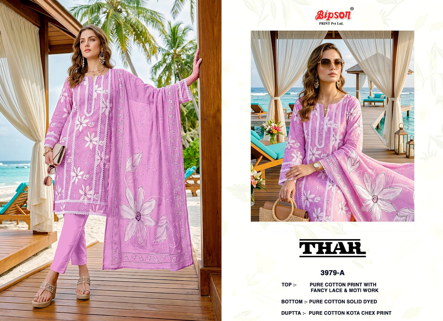 Thar 3979 Bipson Prints Cotton Pant Style Suits Wholesale Price