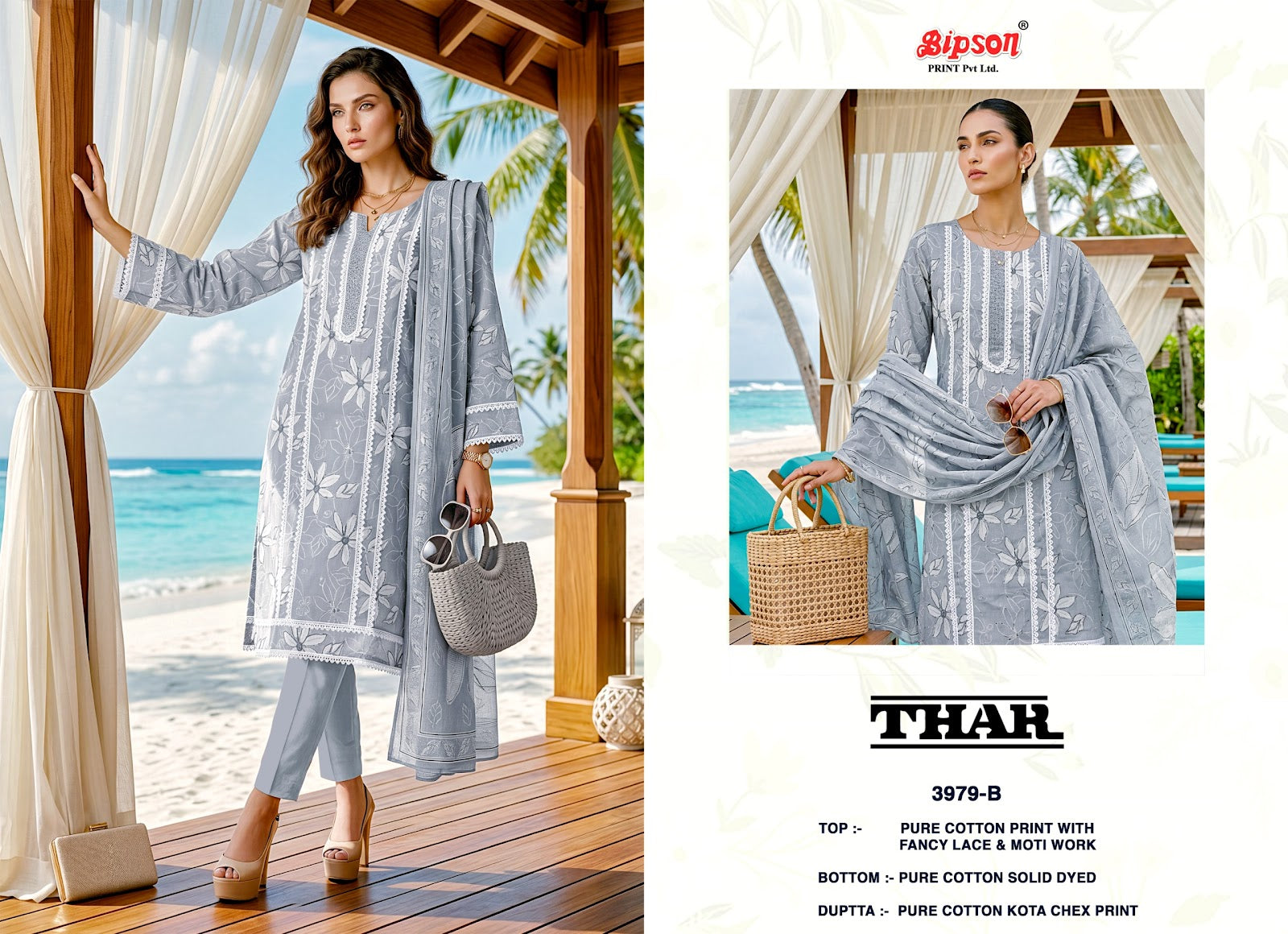 Thar 3979 Bipson Prints Cotton Pant Style Suits Wholesale Price