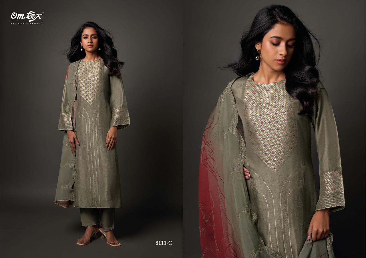 Tharunika Omtex Silk Pant Style Suits Wholesale Rate
