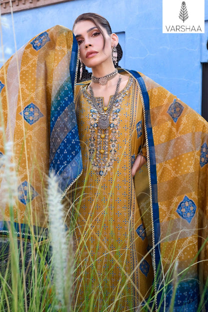 The Ajrakh Chapter Varshaa Viscose Muslin Pakistani Salwar Suits Wholesale Price