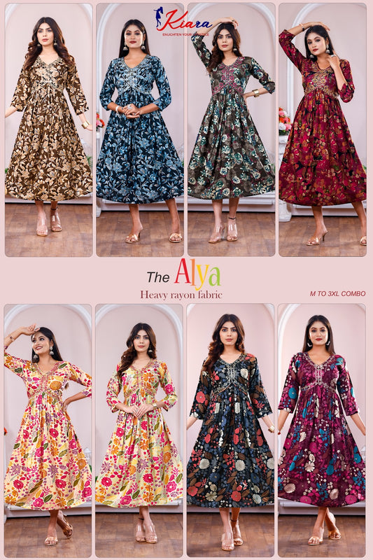 The Alya Kiara Heavy Rayon Kurtis Supplier Ahmedabad