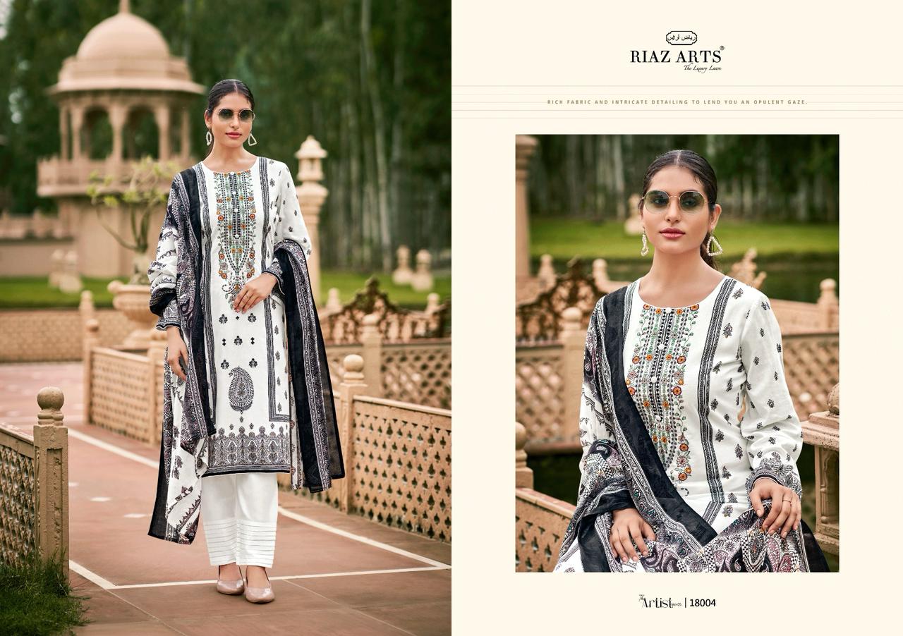 The Artist Vol 5 Riaz Art Pure Lawn Karachi Salwar Suits Manufacturer Gujarat