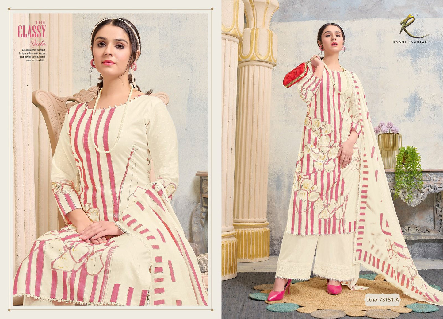 The Artistic Look Rakhi Fashion Cotton Plazzo Style Suits