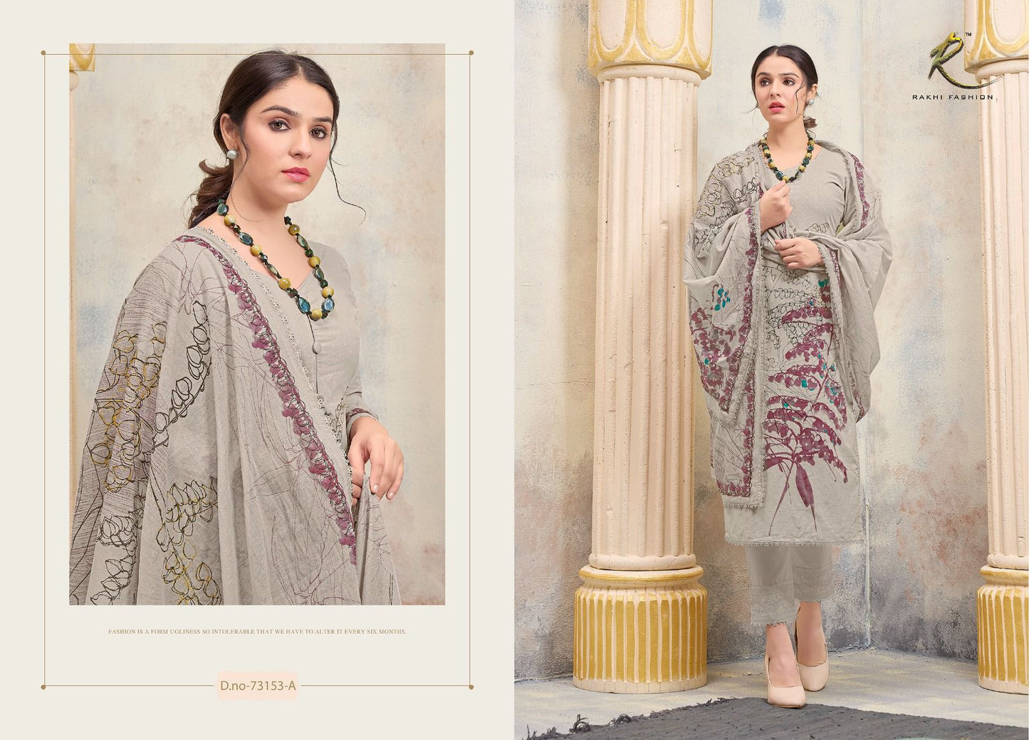 The Artistic Look Rakhi Fashion Cotton Plazzo Style Suits