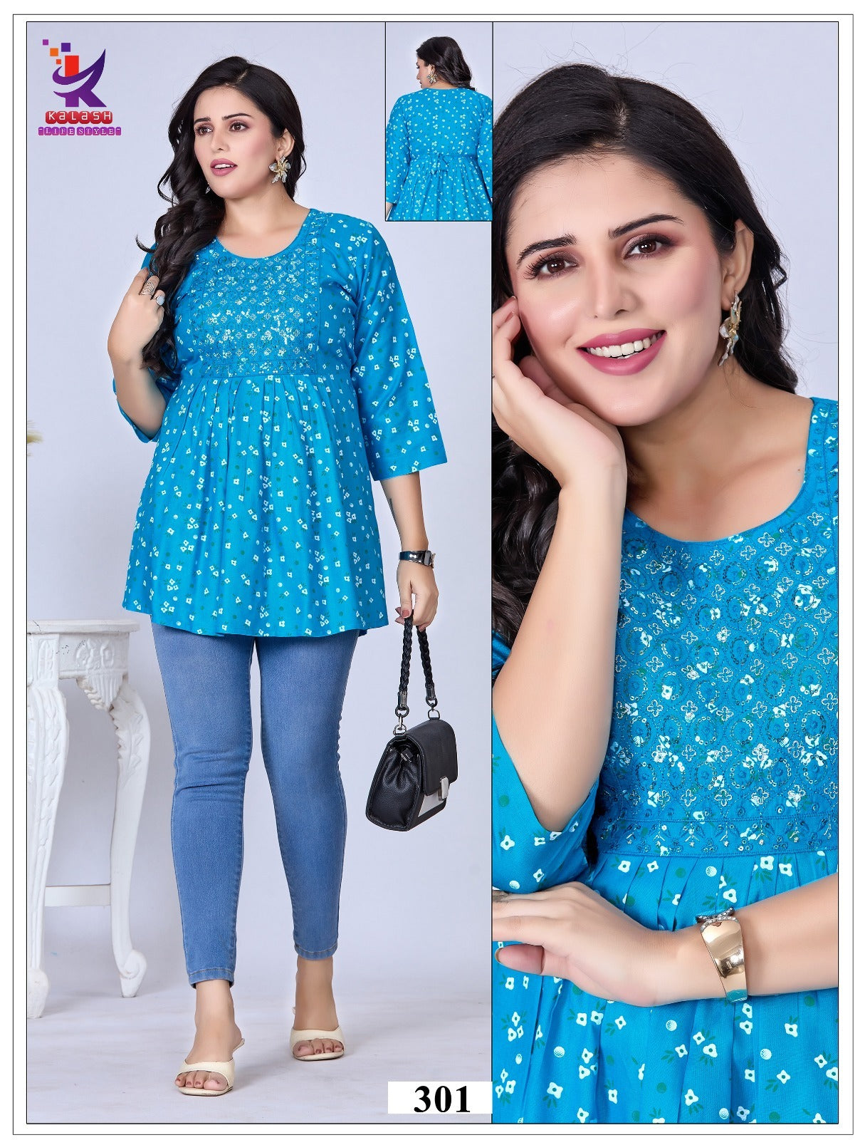 The Beauty 2 Mlm Kalash Lifestyle Rayon 14Kg Fancy Tops Manufacturer