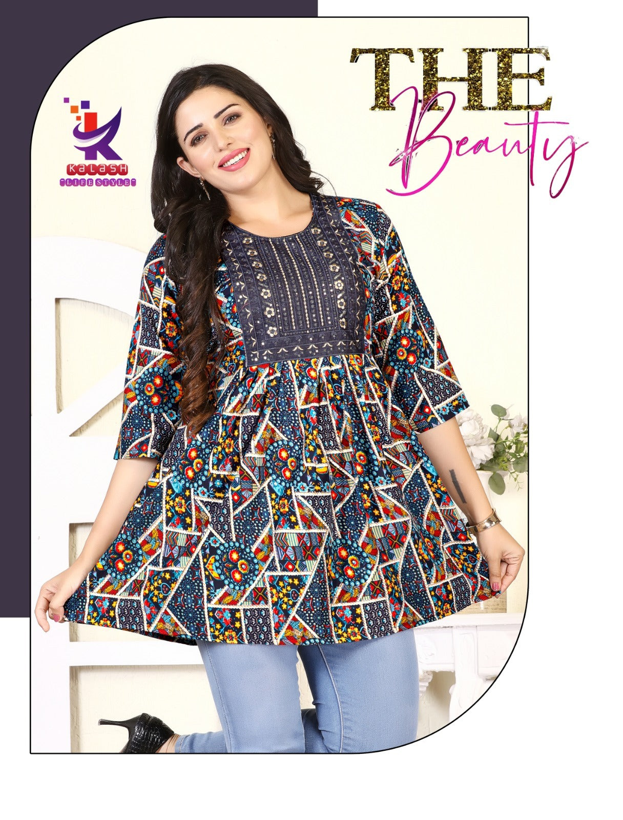 The Beauty Mlm Kalash Lifestyle Rayon 14Kg Fancy Tops Wholesaler