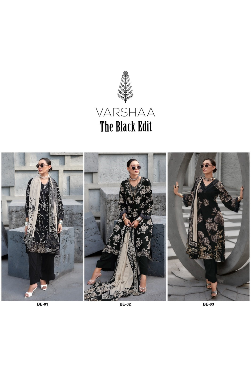 The Black Edit Varshaa Cotton Pant Style Suits Manufacturer Gujarat