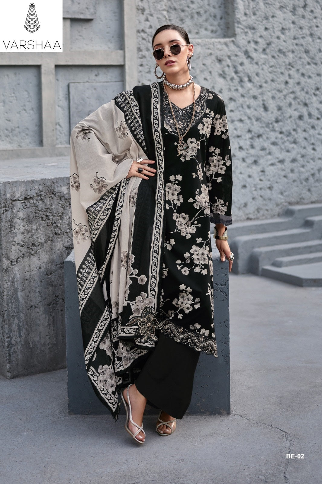 The Black Edit Varshaa Cotton Pant Style Suits Manufacturer Gujarat