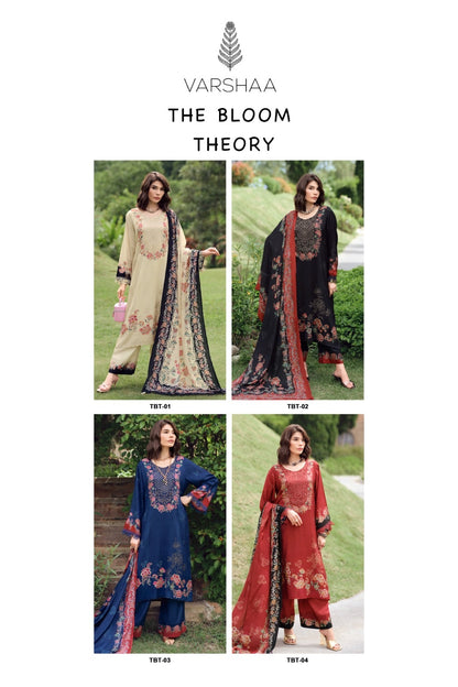 The Bloom Theory Varshaa Viscose Muslin Pant Style Suits Wholesale