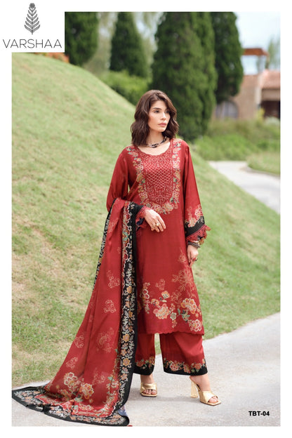The Bloom Theory Varshaa Viscose Muslin Pant Style Suits Wholesale