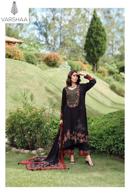 The Bloom Theory Varshaa Viscose Muslin Pant Style Suits Wholesale
