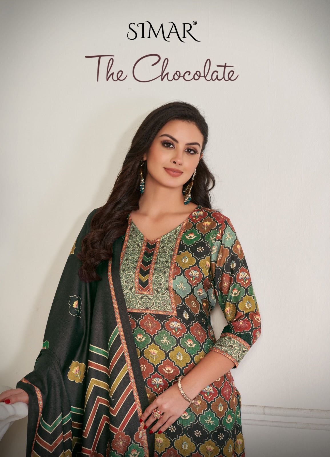 The Chocolate 2046 Simar Pashmina Suits Exporter Gujarat
