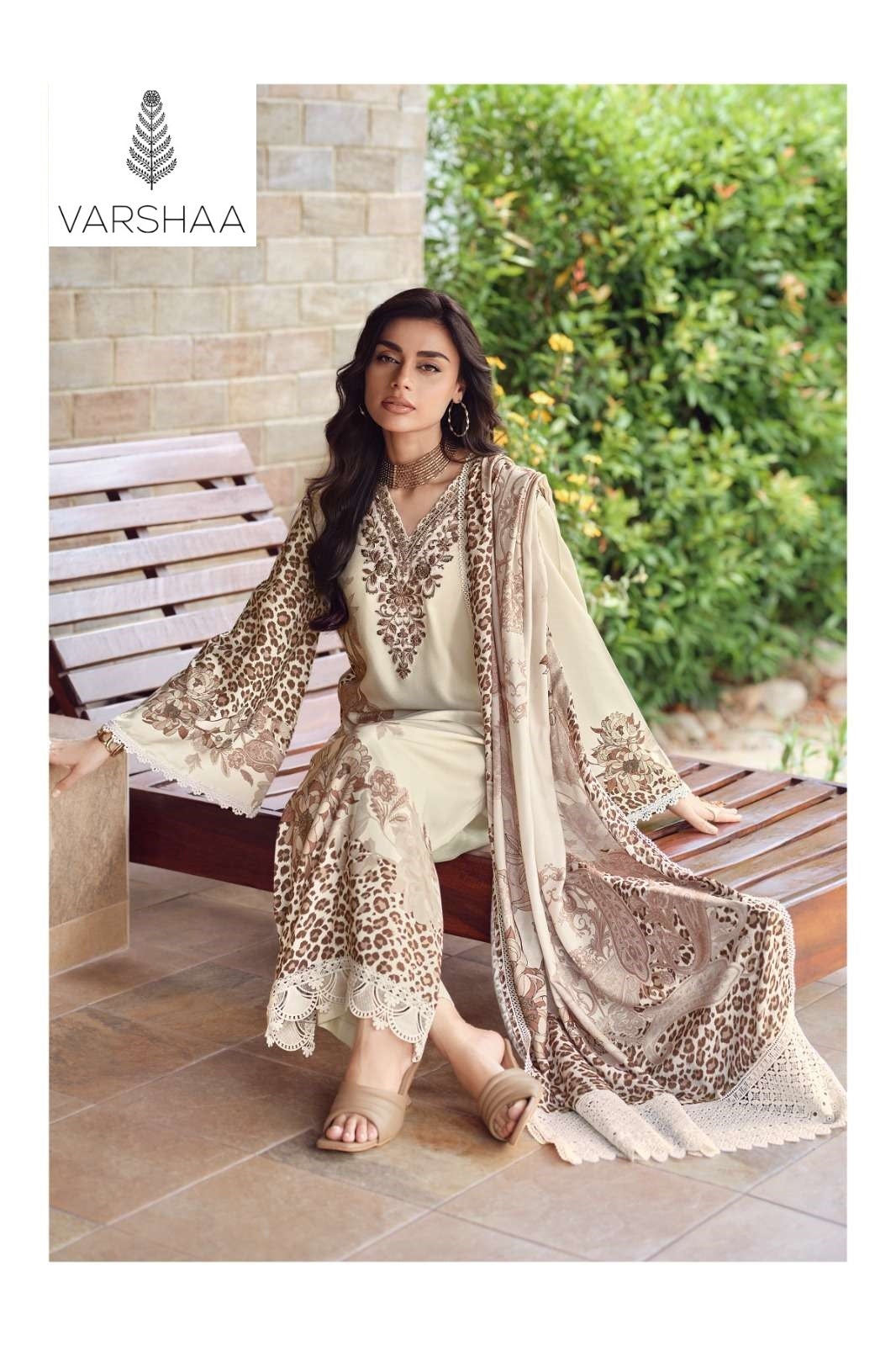 The Classic Edit Varshaa Viscose Twill Pashmina Suits Wholesaler