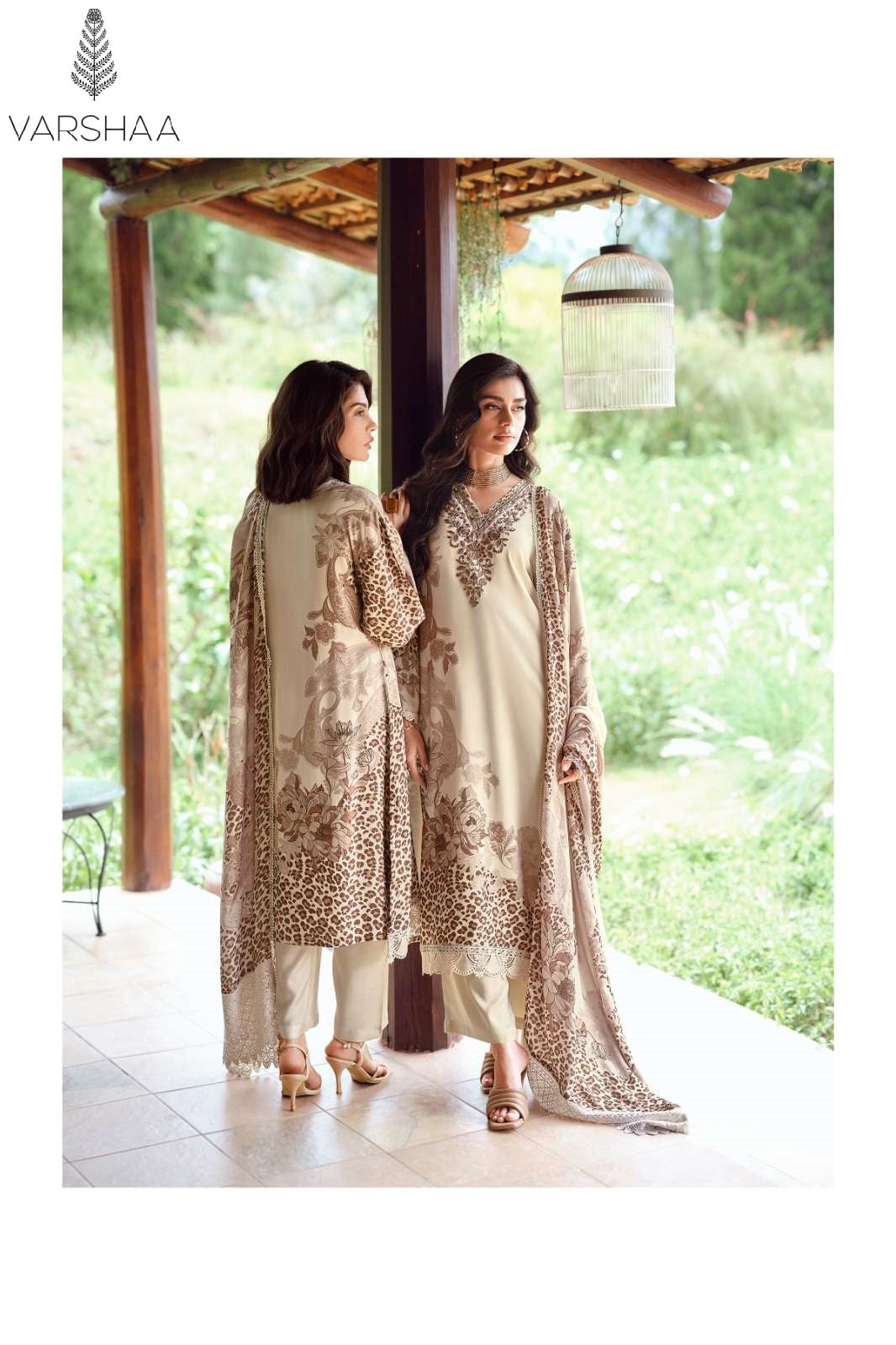 The Classic Edit Varshaa Viscose Twill Pashmina Suits Wholesaler