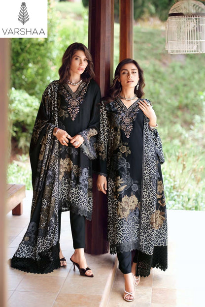 The Classic Edit Varshaa Viscose Twill Pashmina Suits Wholesaler