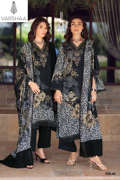 The Classic Edit Varshaa Viscose Twill Pashmina Suits Wholesaler
