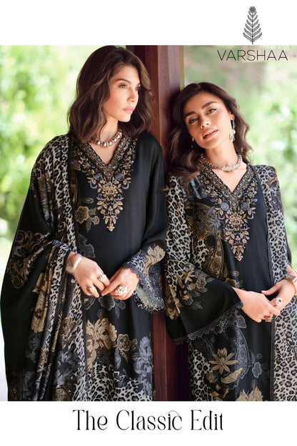 The Classic Edit Varshaa Viscose Twill Pashmina Suits Wholesaler