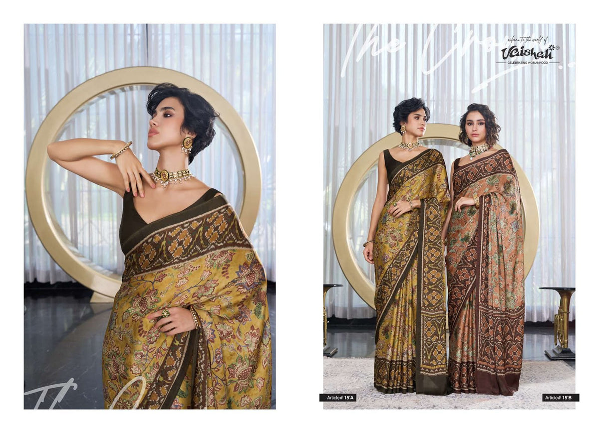 The Crown Vaishali Fashions Pure Crape Sarees Wholesale Price