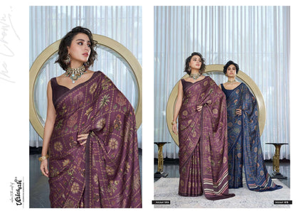 The Crown Vaishali Fashions Pure Crape Sarees Wholesale Price