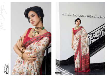 The Crown Vaishali Fashions Pure Crape Sarees Wholesale Price