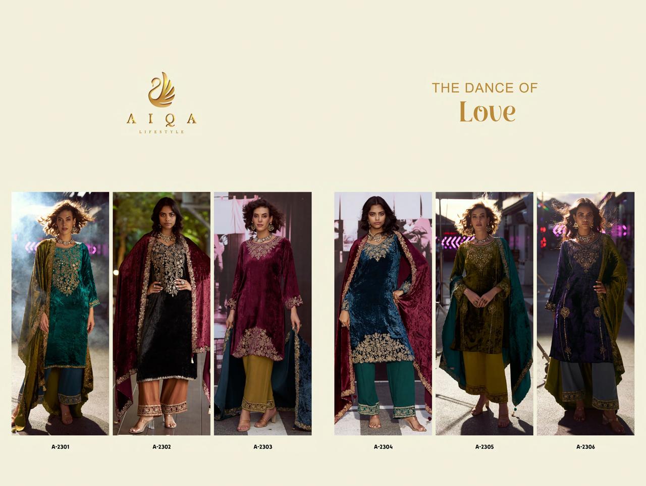 The Dance Of Love Aiqa Velvet Suits Wholesaler
