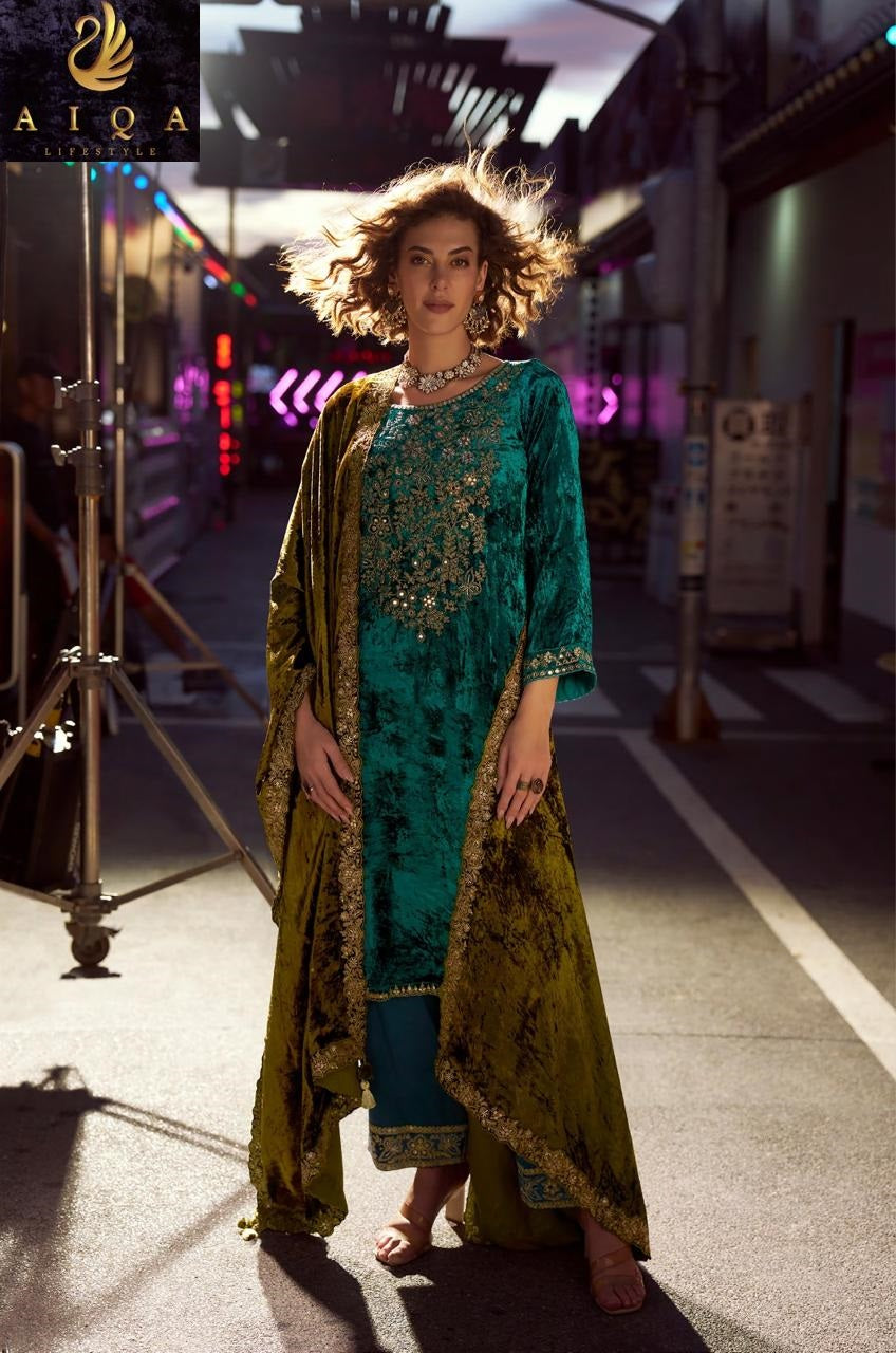 The Dance Of Love Aiqa Velvet Suits Wholesaler