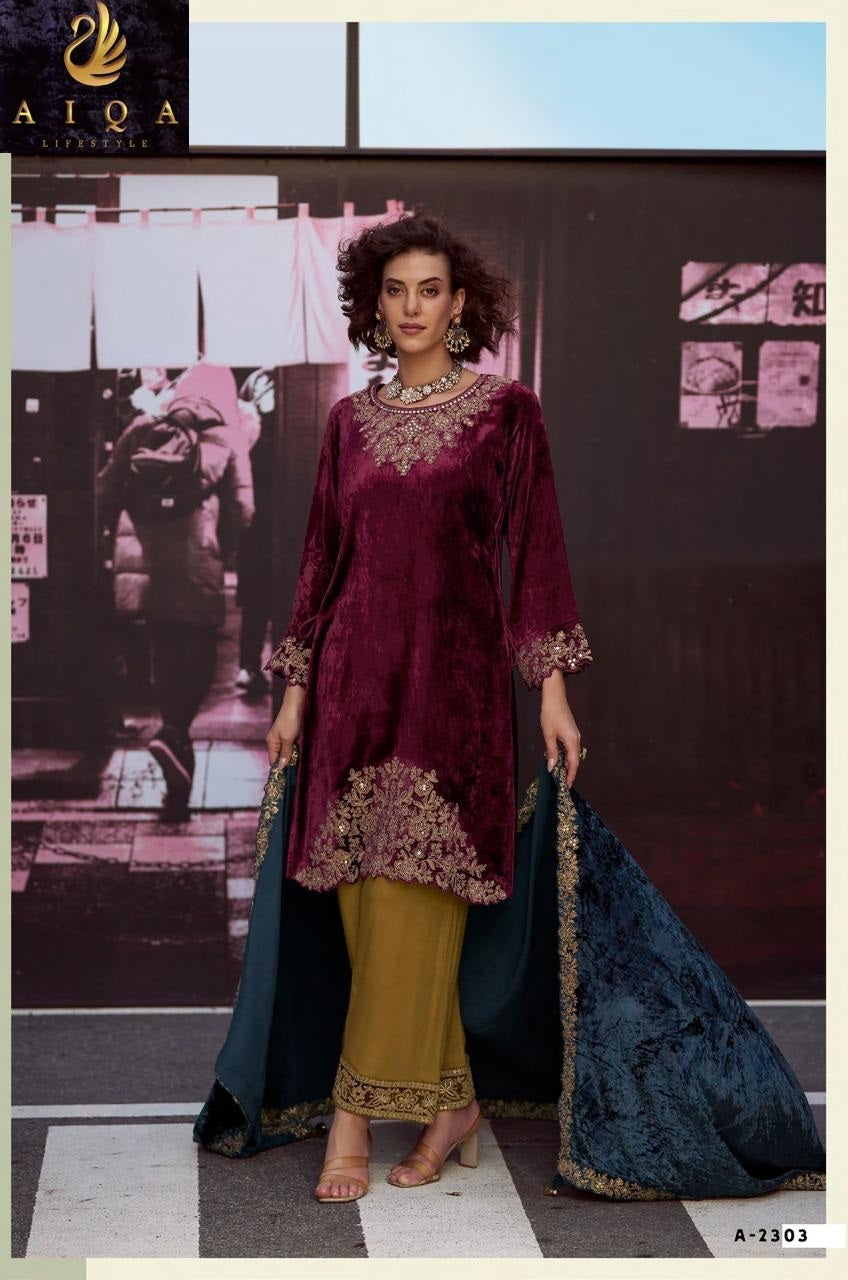 The Dance Of Love Aiqa Velvet Suits Wholesaler