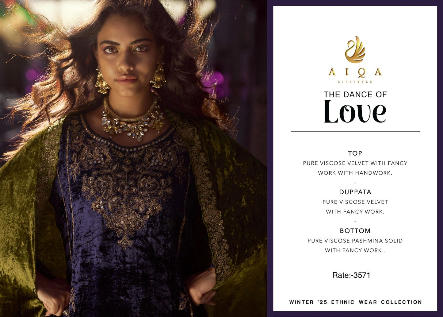 The Dance Of Love Aiqa Velvet Suits Wholesaler