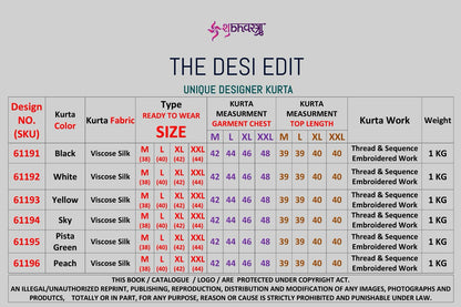 The Desi Edit 61191-61196 Shubhvastra Viscose Silk Mens Kurta Exporter India