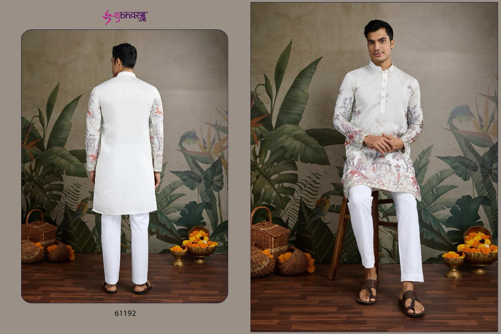 The Desi Edit 61191-61196 Shubhvastra Viscose Silk Mens Kurta Exporter India