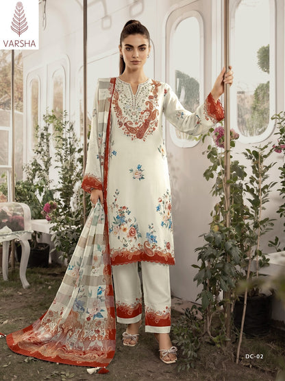 The Dream Collection Varshaa Viscose Muslin Pant Style Suits Exporter Ahmedabad