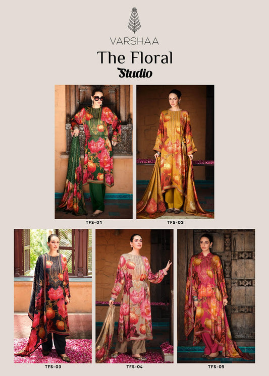 The Floral Studio Varshaa Viscose Muslin Plazzo Style Suits Wholesale Rate