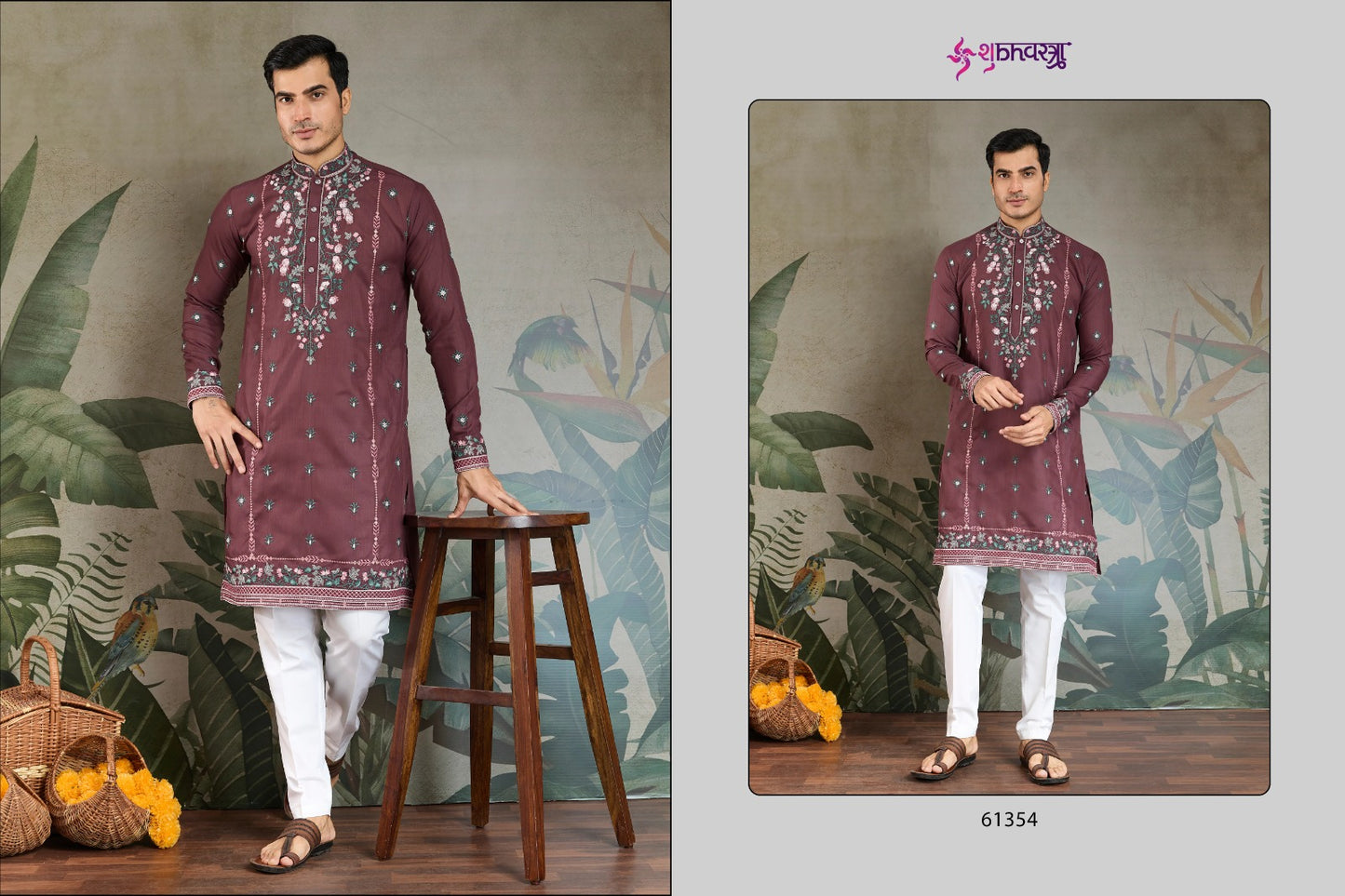 The Fusion Fits 3 Shubhvastra Viscose Silk Mens Kurta Wholesaler India