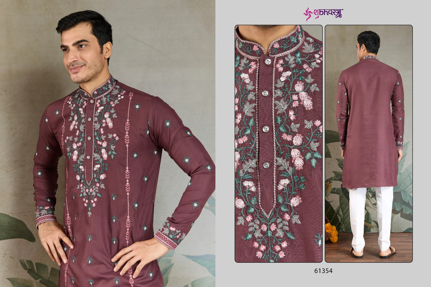 The Fusion Fits 3 Shubhvastra Viscose Silk Mens Kurta Wholesaler India