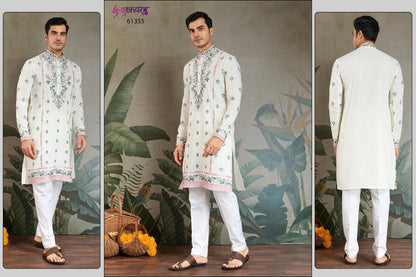 The Fusion Fits 3 Shubhvastra Viscose Silk Mens Kurta Wholesaler India