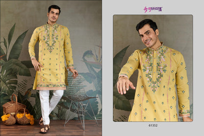 The Fusion Fits 3 Shubhvastra Viscose Silk Mens Kurta Wholesaler India
