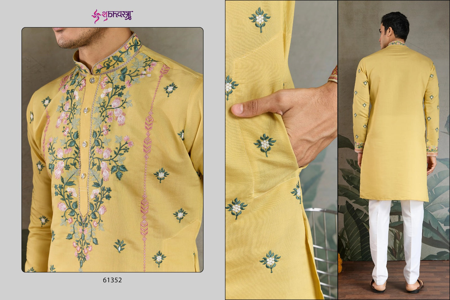 The Fusion Fits 3 Shubhvastra Viscose Silk Mens Kurta Wholesaler India